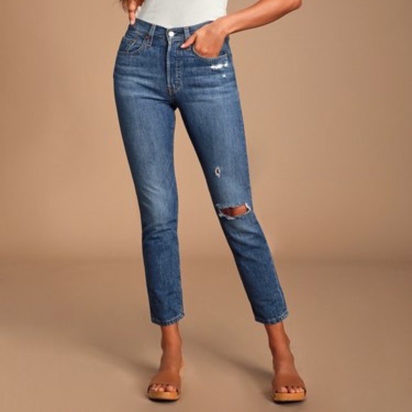 Levi's Denim - Levi's 501 Skinny Distressed Medium Wash Jeans